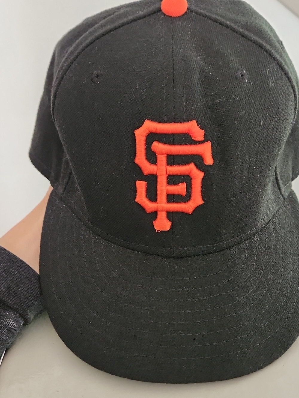 New Era 59FIFTY SF Giants Fitted Hat Black MLB Cap Size 7 1/4 Made in USA NWOT